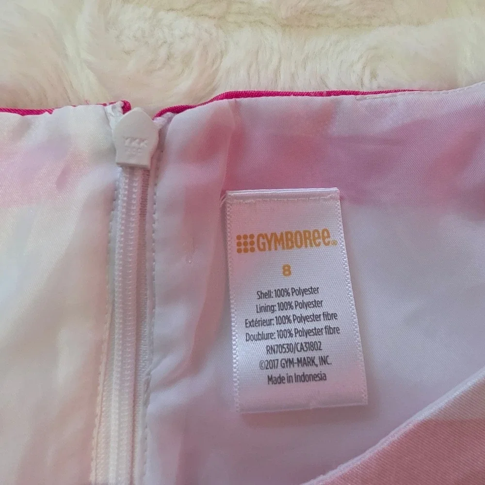Gymboree Girls Size 8 Pink Green Striped Bow Back Sleeveless Party‎ Dress 2017